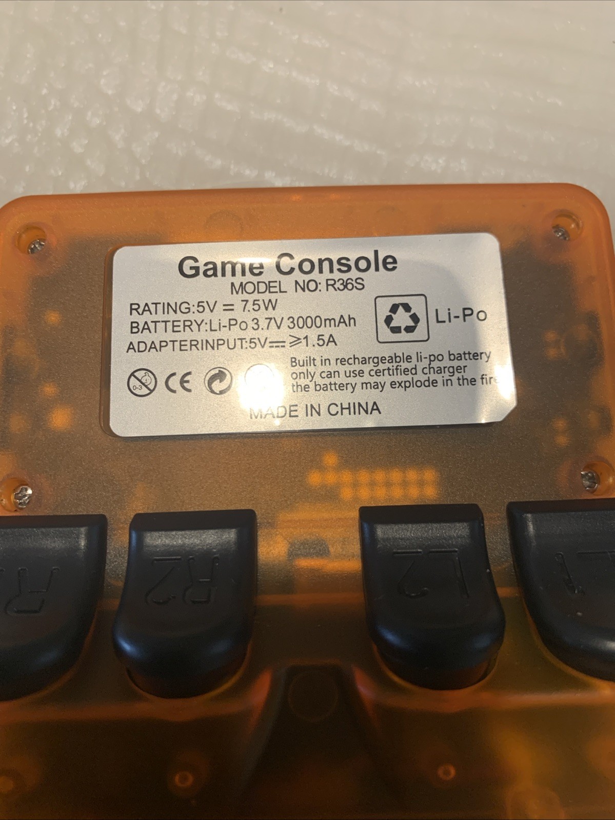 R36S Handheld Game Console 640×480 Quad-Core ARM 1GB RAM Purple 64 Gb TF Card