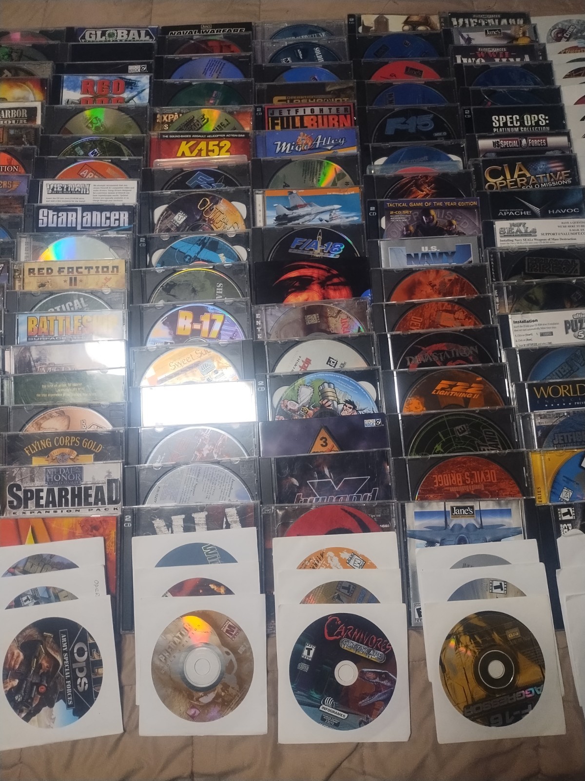 Games Lot PC Vintage Flight, Military, Shooter, Adventure. Untested 255+