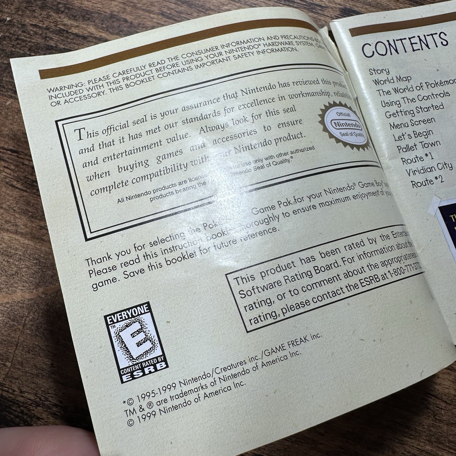 Pokemon Yellow Manual Only Trainer’s Guide Gameboy