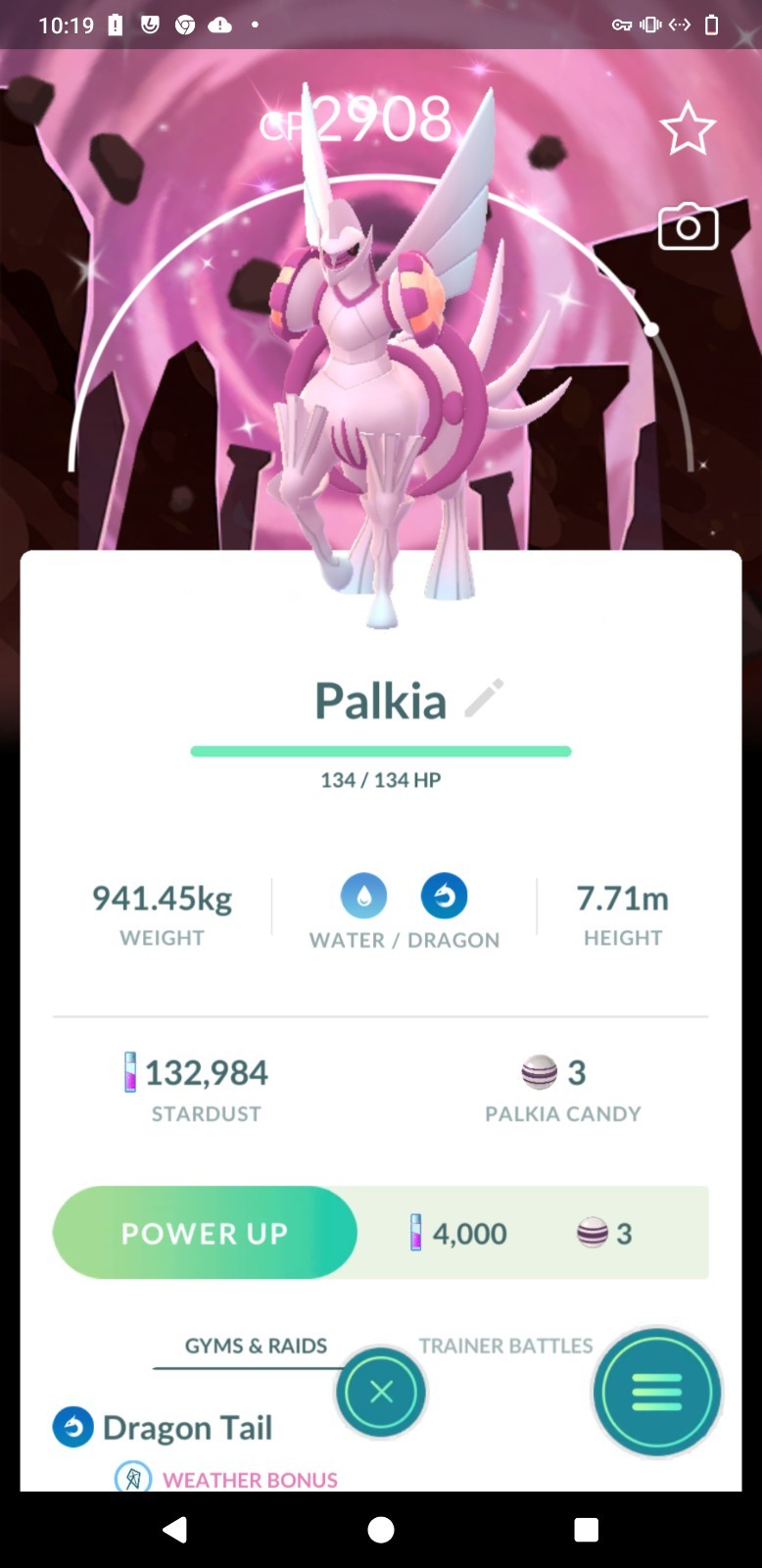 Shiny Origin Forme Palkia Background Pearl Go Tour Kalos – Read description
