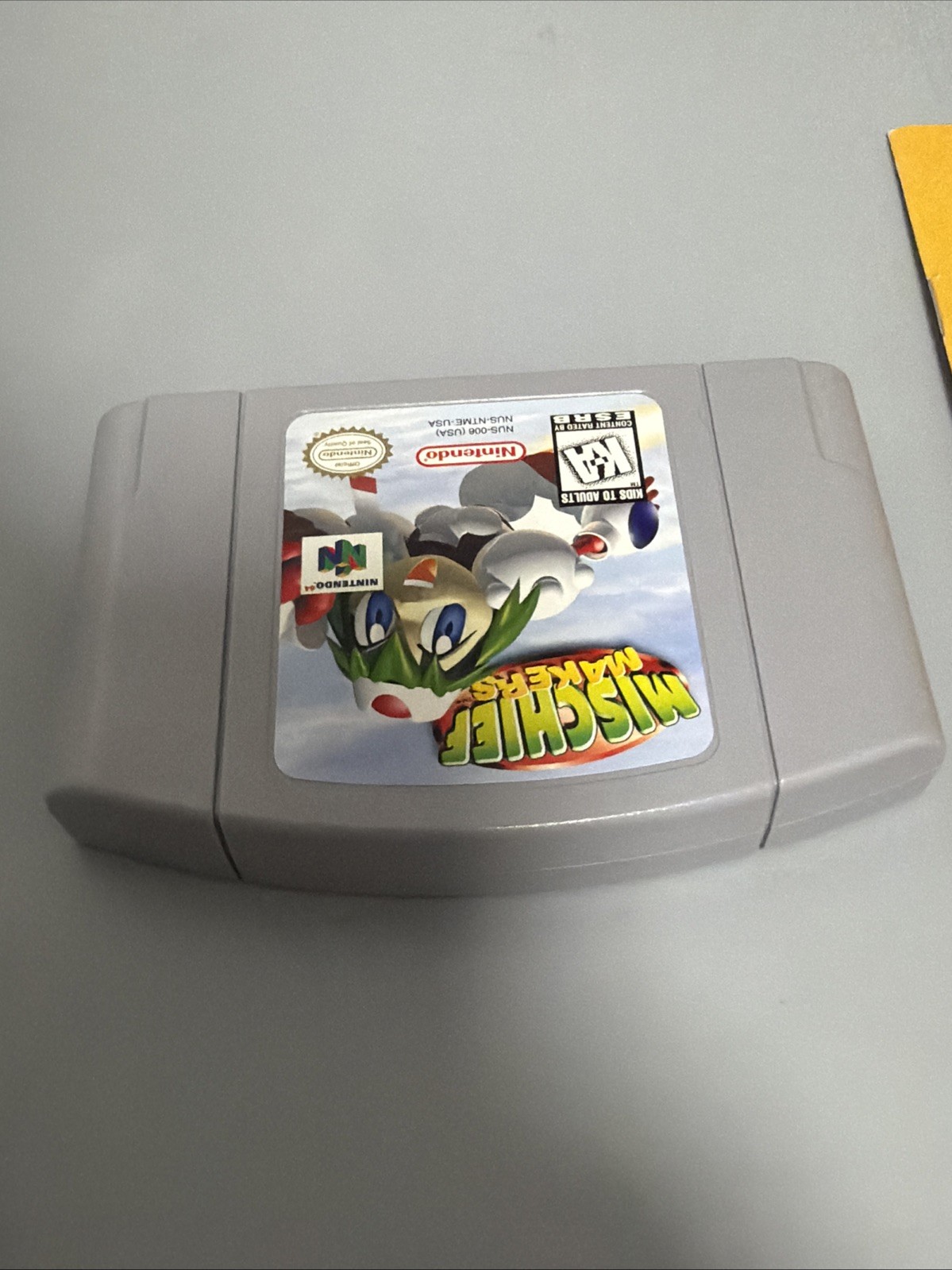 Mischief Makers Nintendo 64 1997 N64 w/ Manual Authentic Tested *GREAT LABLE*