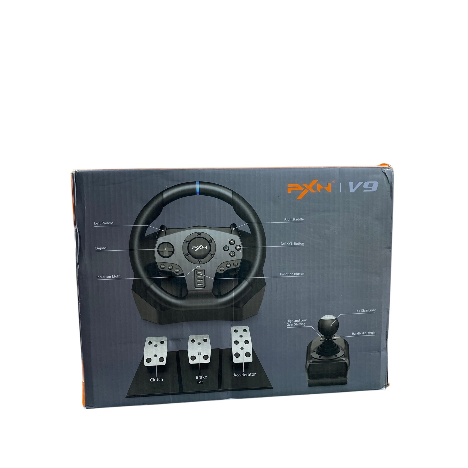 PXN V9 Gen2 Racing Steering Wheel Pedals Shifter PC PS4 3 Xbox – New Open Box