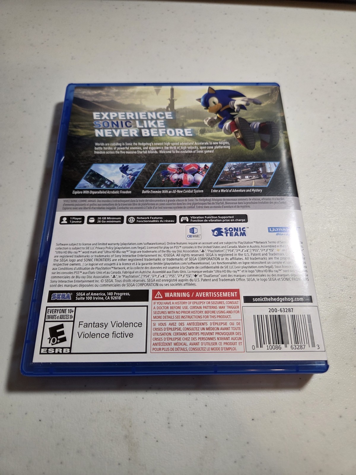 Sonic Frontiers (Sony PlayStation 5) – Complete In Box