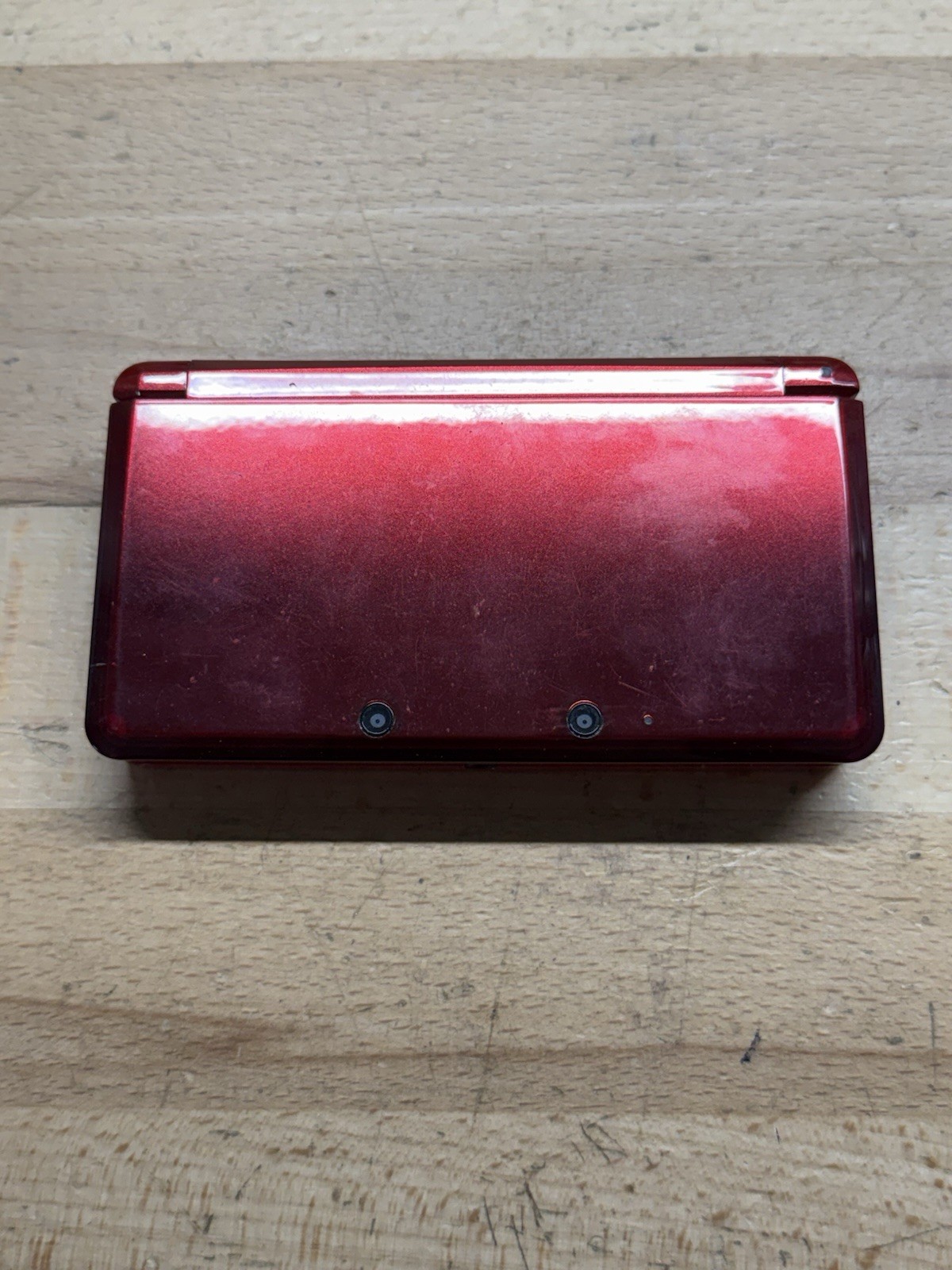 Nintendo 3DS Flame Red Handheld Console No Charger W/ Stylus CTR-001