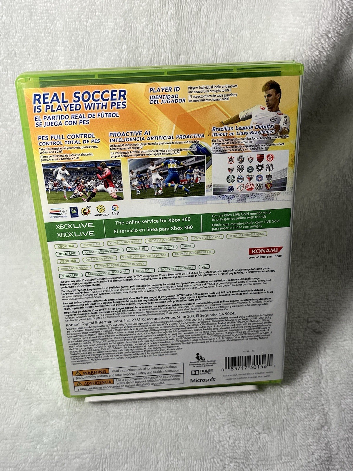 PES Pro Evolution Soccer 2013 Xbox 360 Complete CIB – Tested