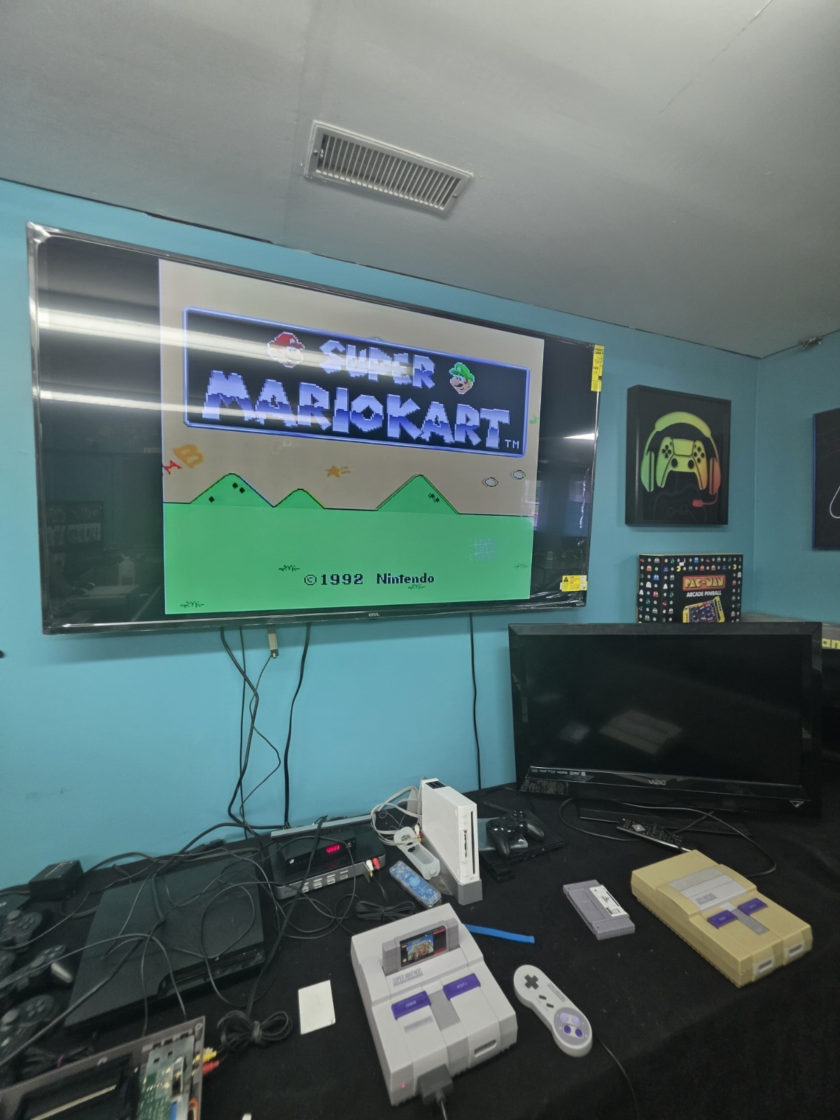 Super Mario Kart & Mario Paint (Super Nintendo SNES) CLEANED & TESTED 2-pack