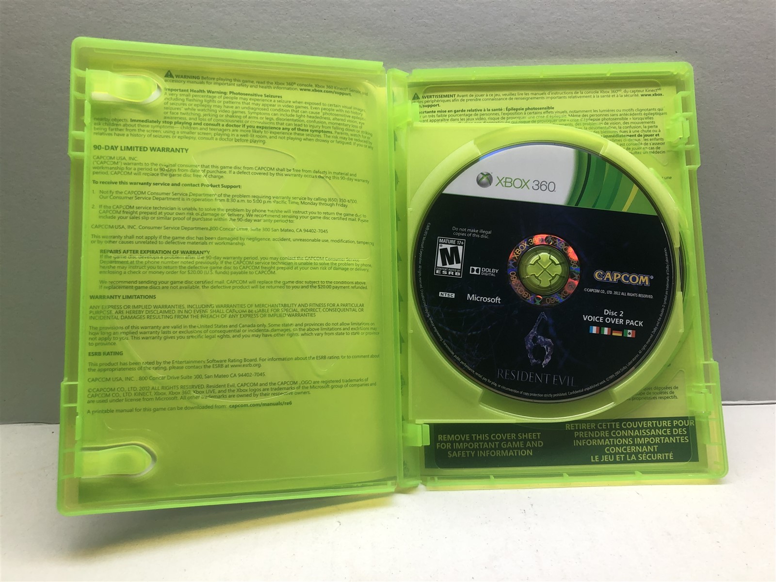 Resident Evil 6 (Xbox 360, 2012) Complete Tested Working – Free Ship