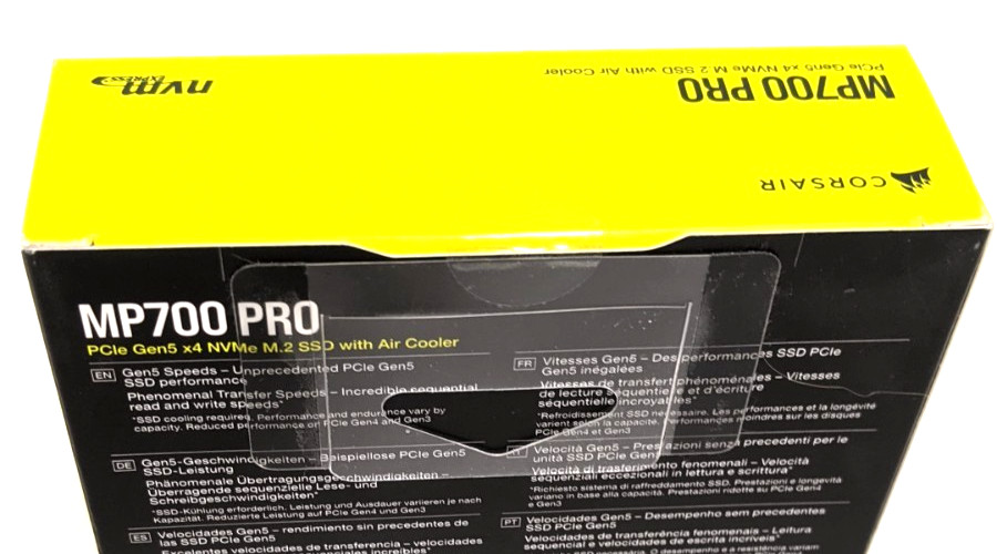 Corsair MP700 PRO 2TB PCIe Gen5 NVMe M.2 SSD w/ Air Cooler CSSD-F2000GBMP700PRO