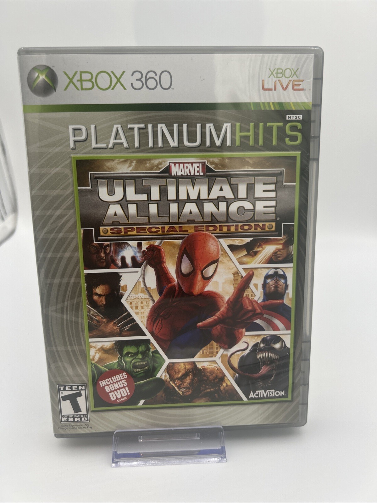 Marvel Ultimate Alliance Special Edition Platinum Hits X360 CIB Bonus Disc Mint