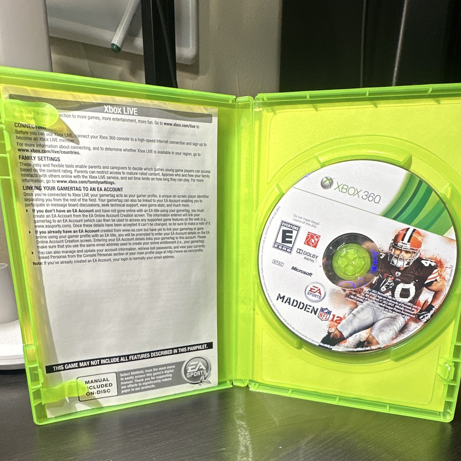 EA SPORTS Madden NFL 12 Microsoft Xbox 360 2011 E NTSC-U/C Case
