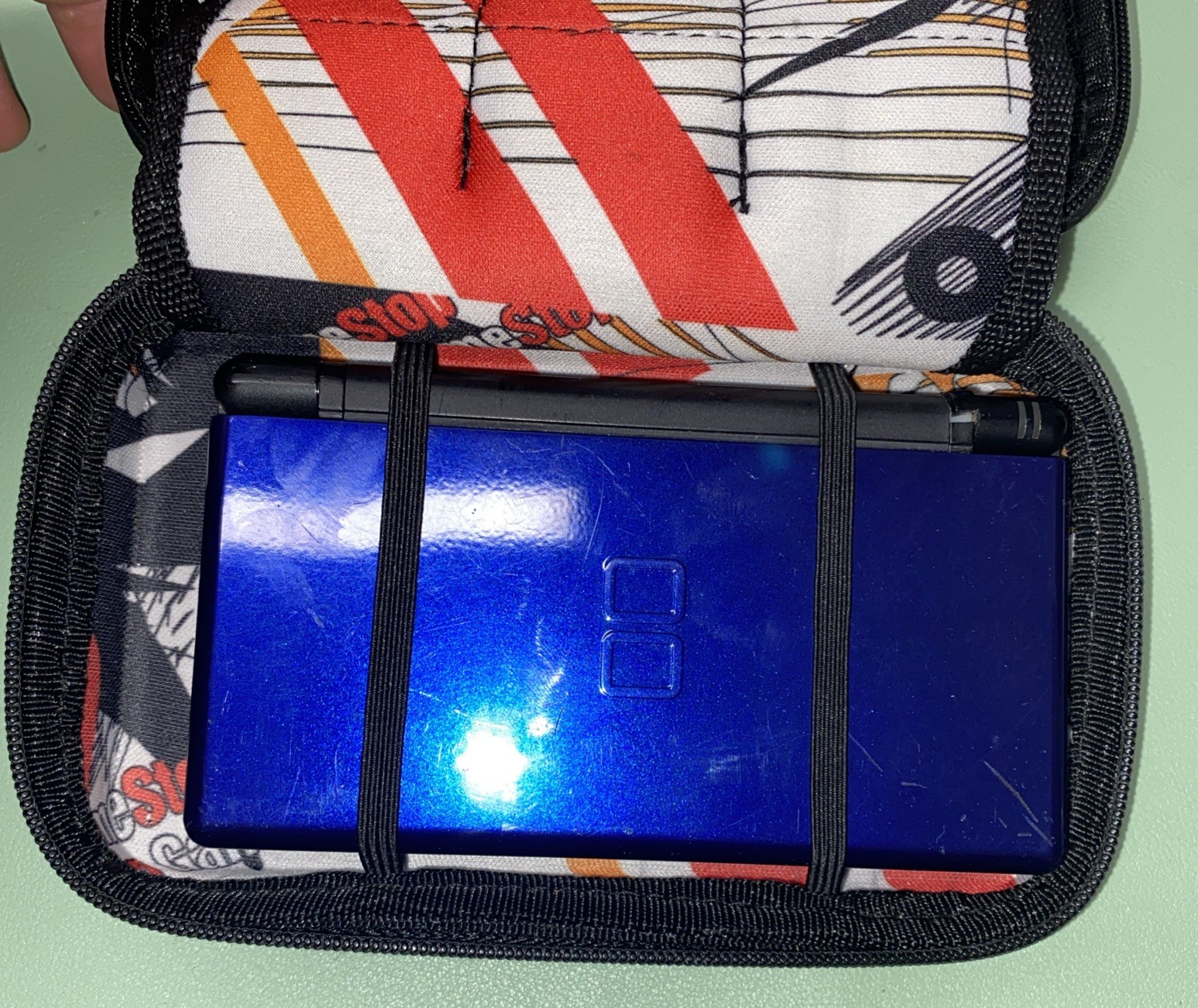 Nintendo DS Lite Blue(USG-001) W/3 Games, Stylus, Charger, Case READ