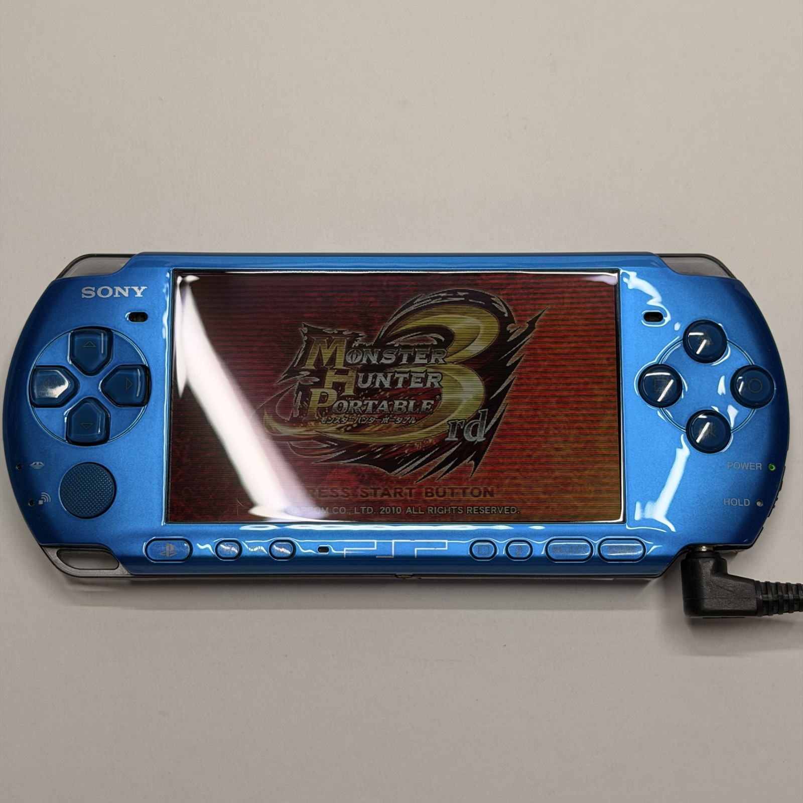 Sony PSP 3000 Vibrant Blue Console Excellent Condition Tested Working Bonus JP