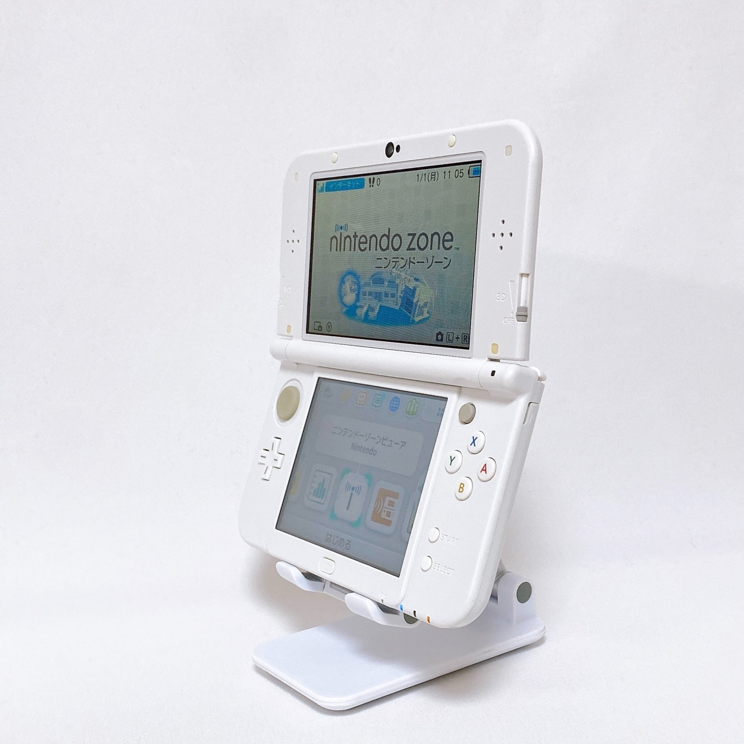 【Dual IPS】 New Nintendo 3DS XL LL Pearl White Stylus Japan Tested Working Rank S
