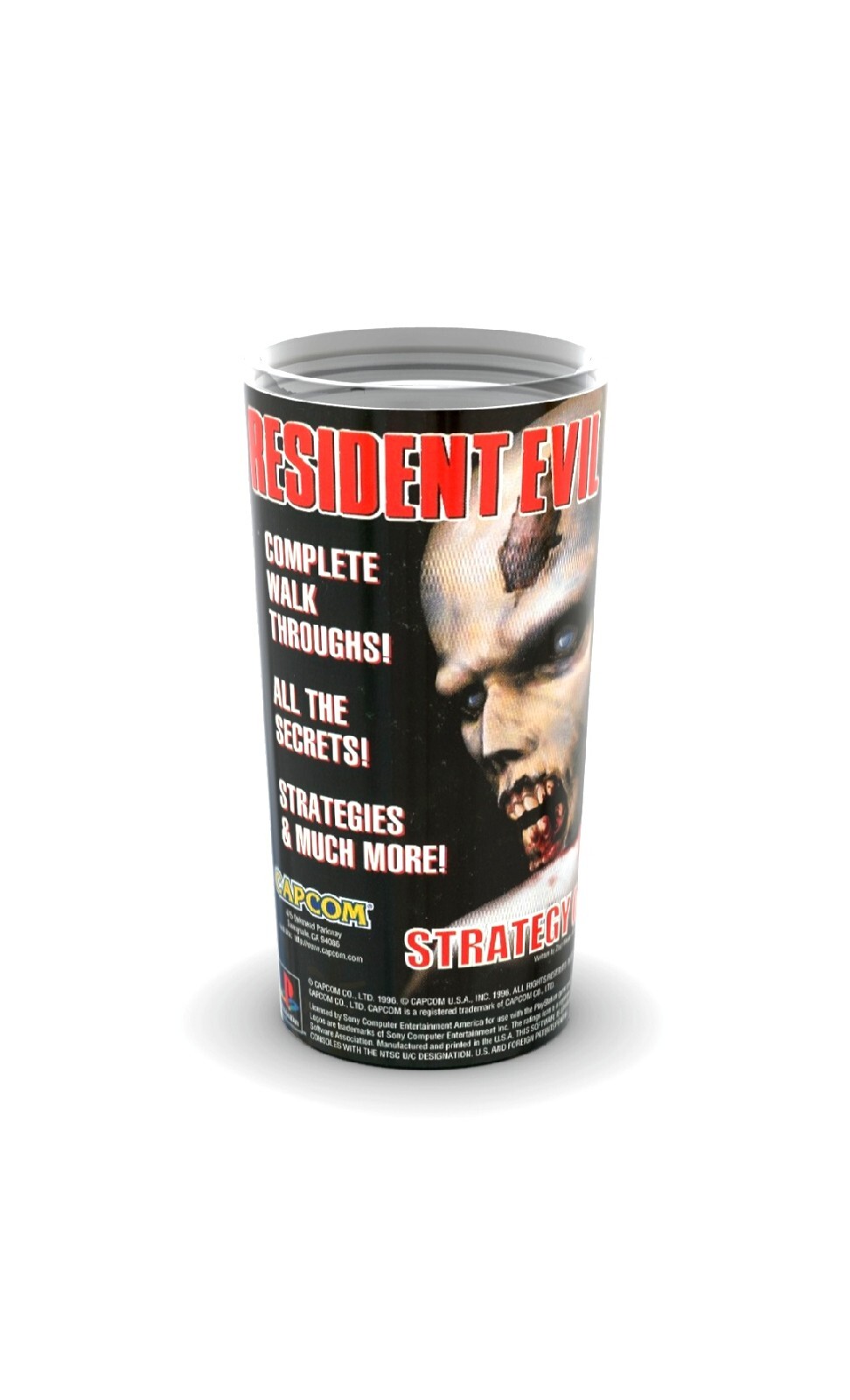 Resident Evil PS1 Gaming Tumbler Stainless Steel 20 Oz New