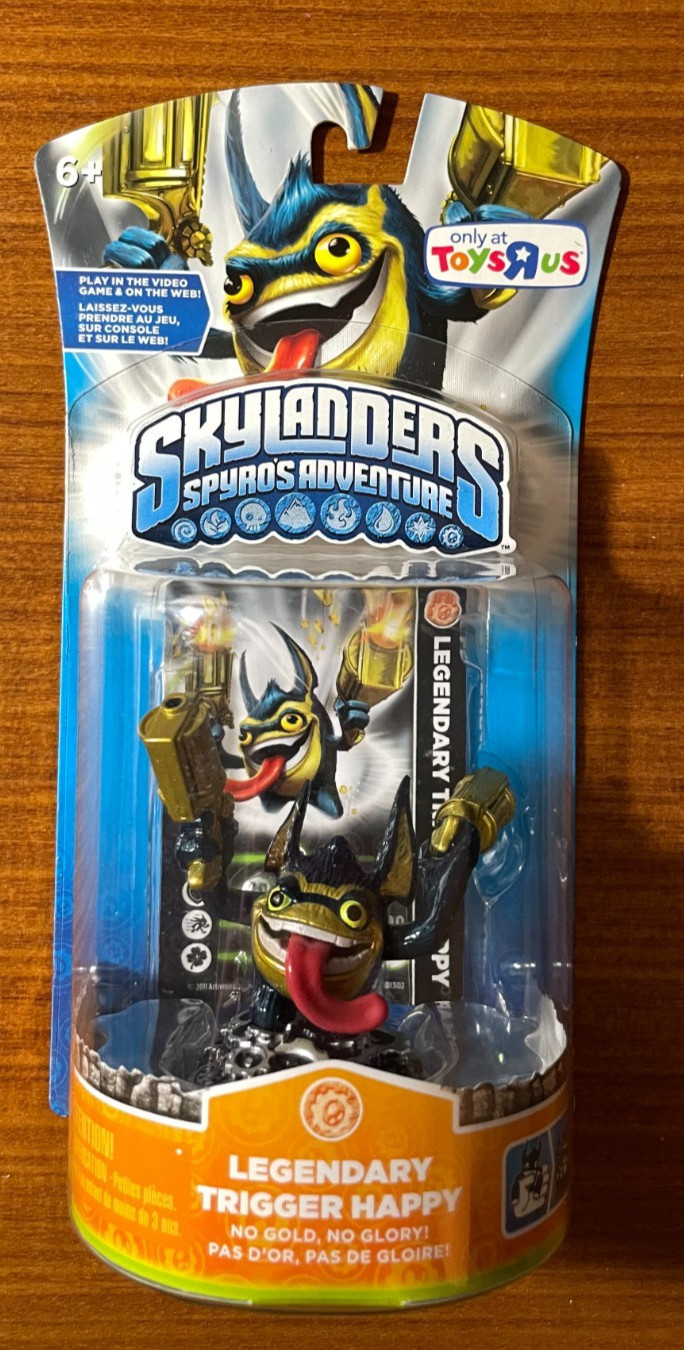 Skylanders Spyro LEGENDARY TRIGGER HAPPY Series 1 Figure 2011 Toys R Us NEW