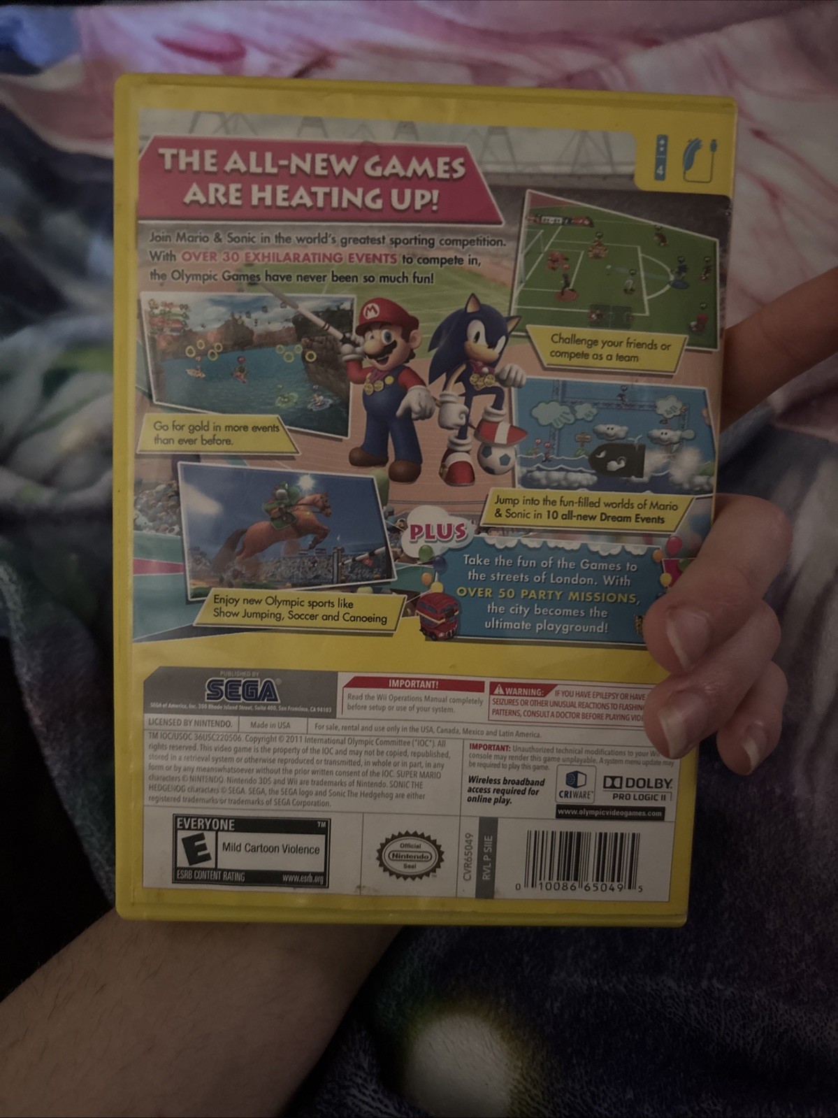 Mario and Sonic at the London 2012 Olympics Games for Nintendo Wii CIB