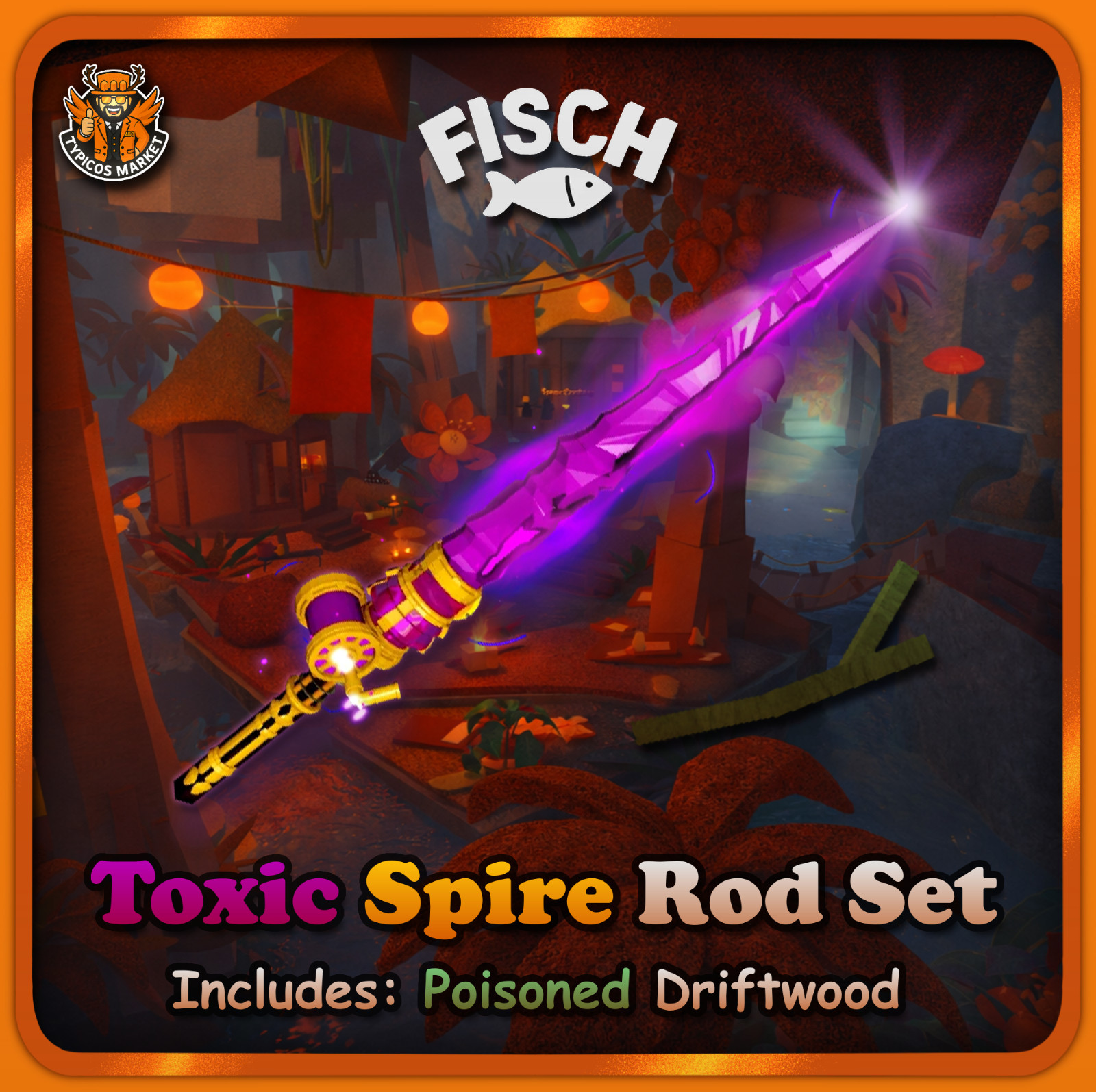 [FISCH] – Toxic Spire Rod Material – [Poisoned Driftwood]