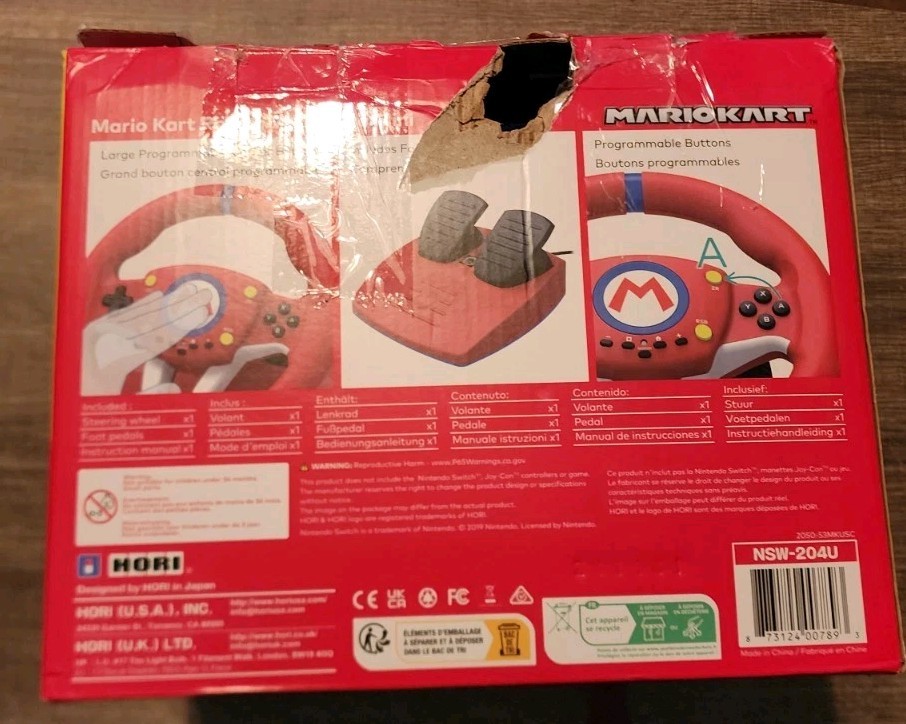 Hori NSW-204U Mario Kart Racing Wheel Pro Mini for Nintendo Switch
