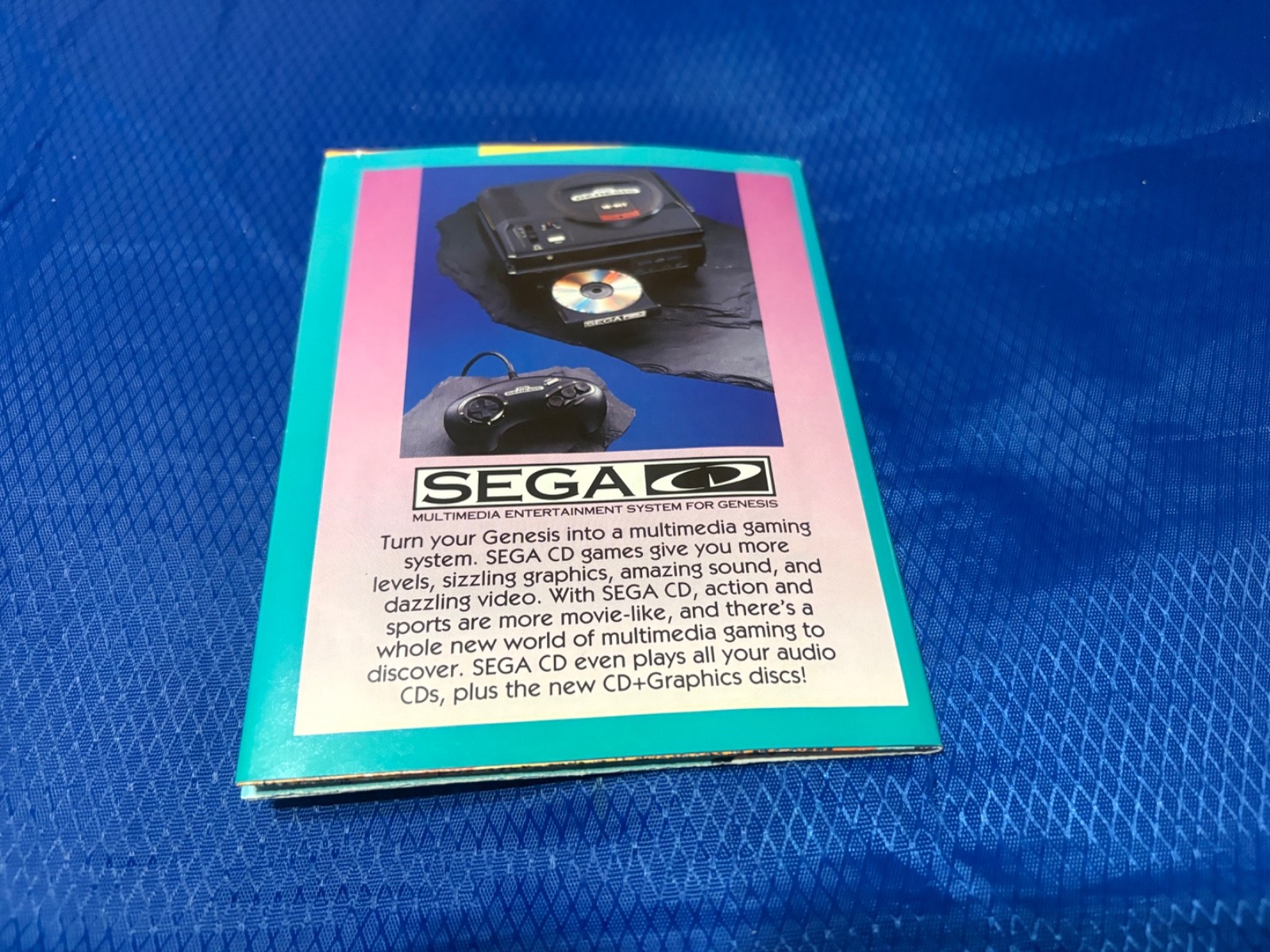 1992 Sega Genesis Sonic 2 Double-Sided Fold-Out Game Insert Poster
