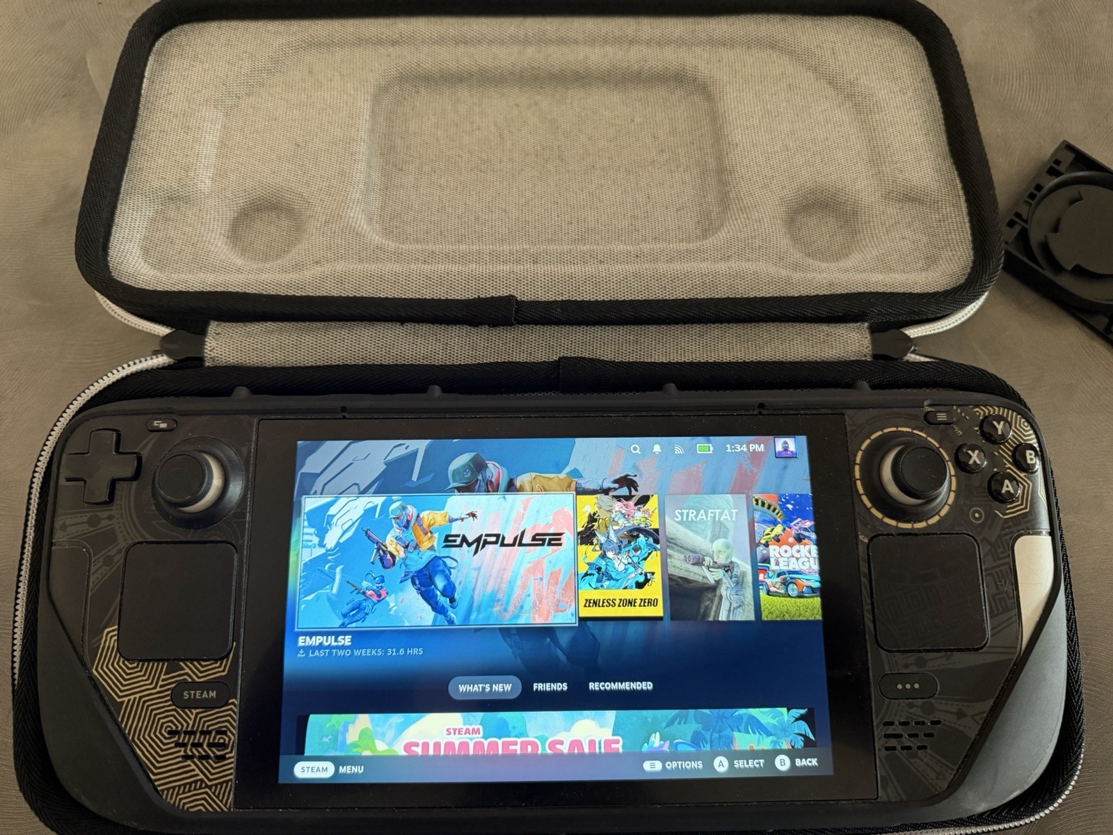 Valve Steam Deck Black 512GB LCD With Dbrand Zelda Decal And Killswitch Case