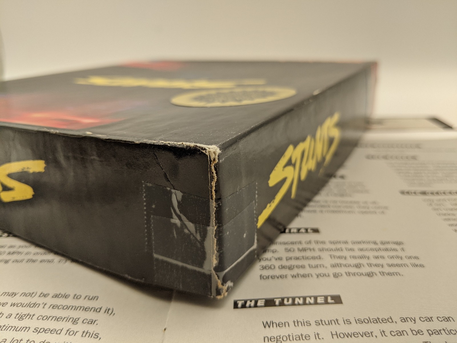 Stunts Big Box Broderbund PC Game 1990 5.25″ and 3.5″ Disks with Box and Manual
