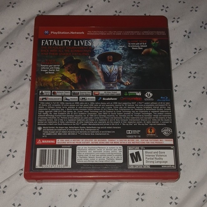 WB Games Mortal Kombat Komplete Edition Greatest Hits PS3 M Mature NTSC-U/C