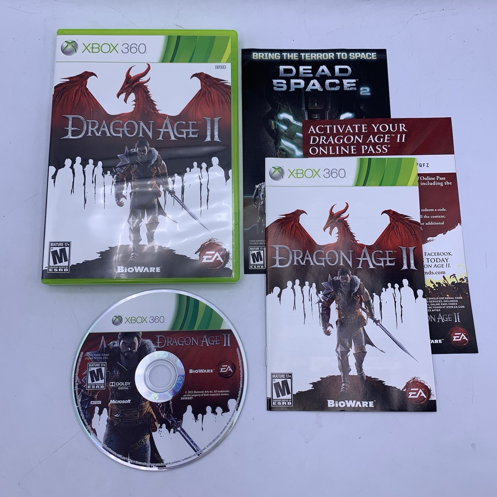 Dragon Age II 2 (Microsoft Xbox 360, 2011) Refurbished Good