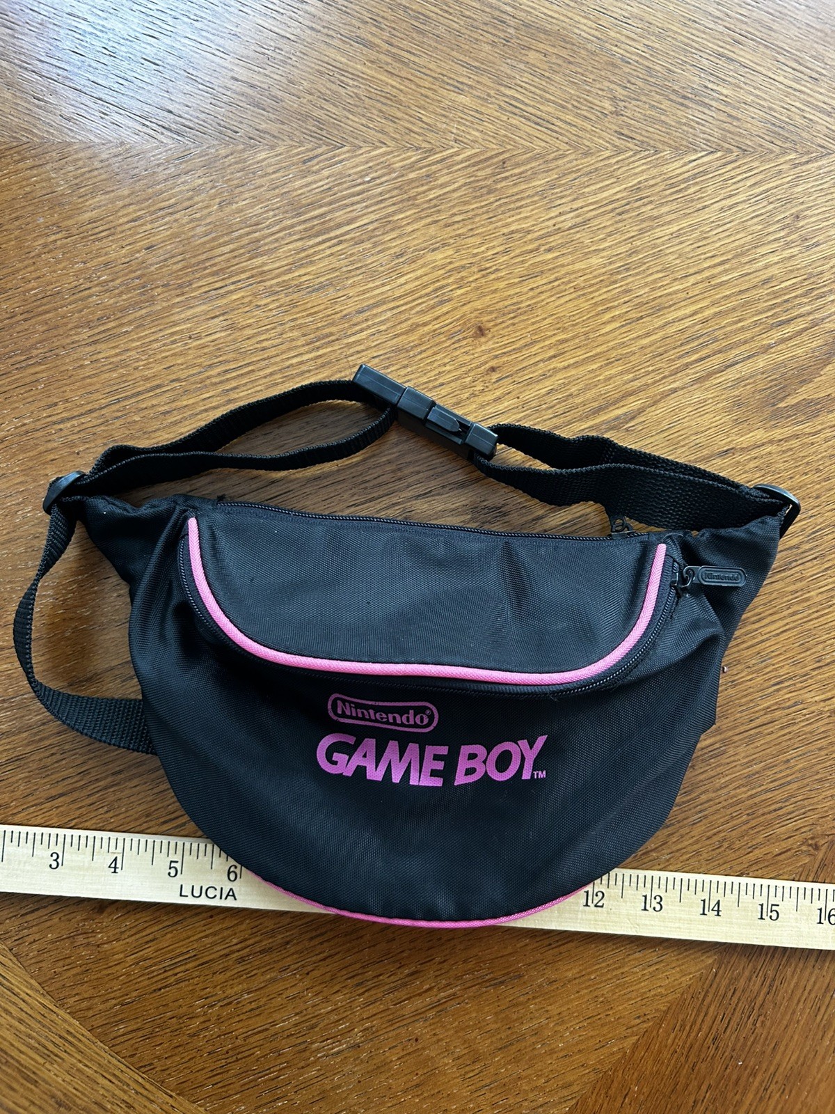 Vintage 90 y2k Nintendo Game Boy Hot Pink Black Fanny Pack Waist Case Bag Travel