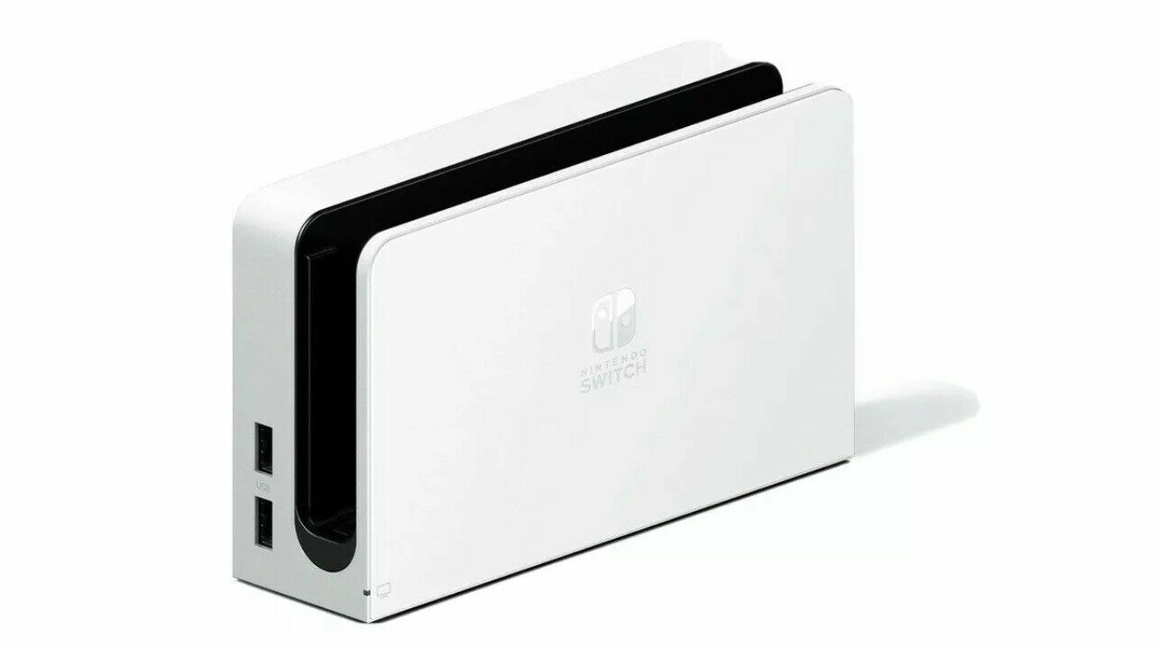 NEW WHITE OLED DOCK CABLE ONLY To Connect Another TV The Nintendo Switch Console
