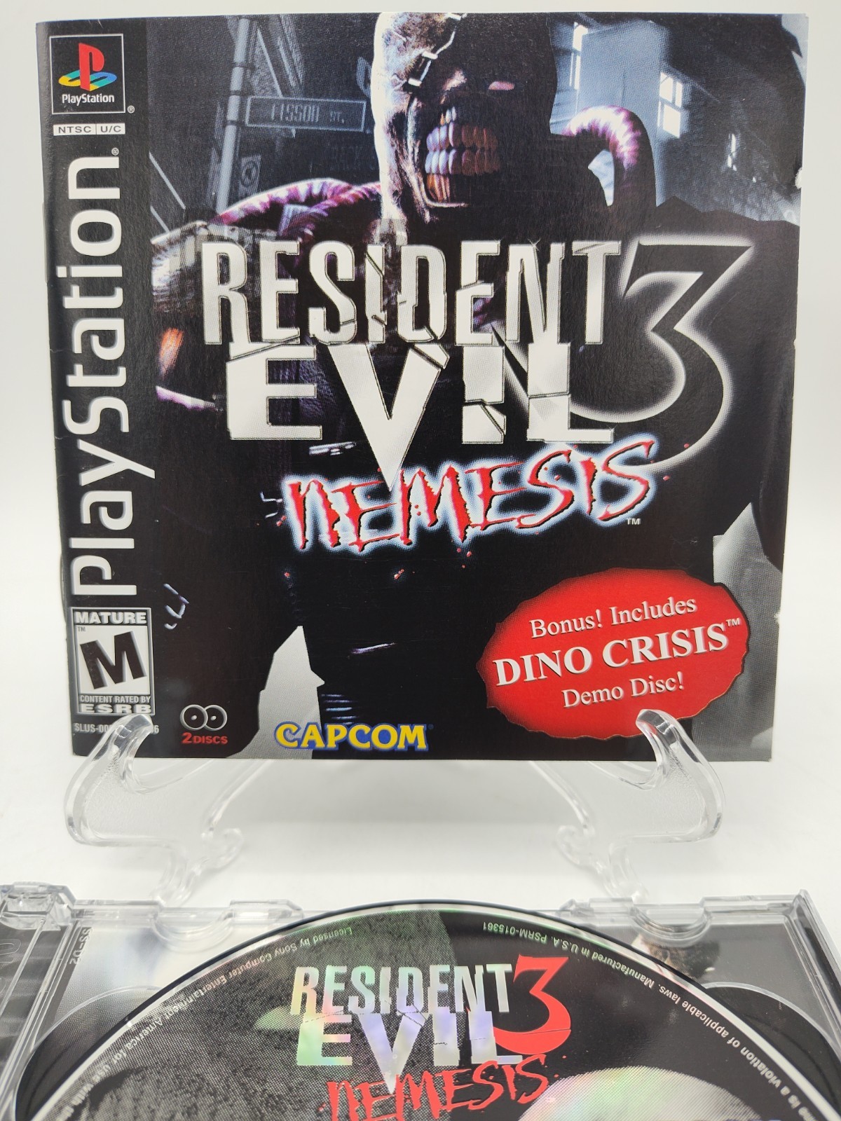 Resident Evil 3: Nemesis (PlayStation 1 PS1, 1999) CIB w/ Demo + Case Protector