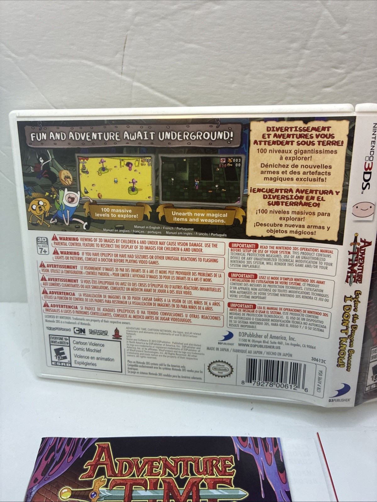Adventure Time Explore the Dungeon Because I Don’t Know! Nintendo 3DS 2DS CIB