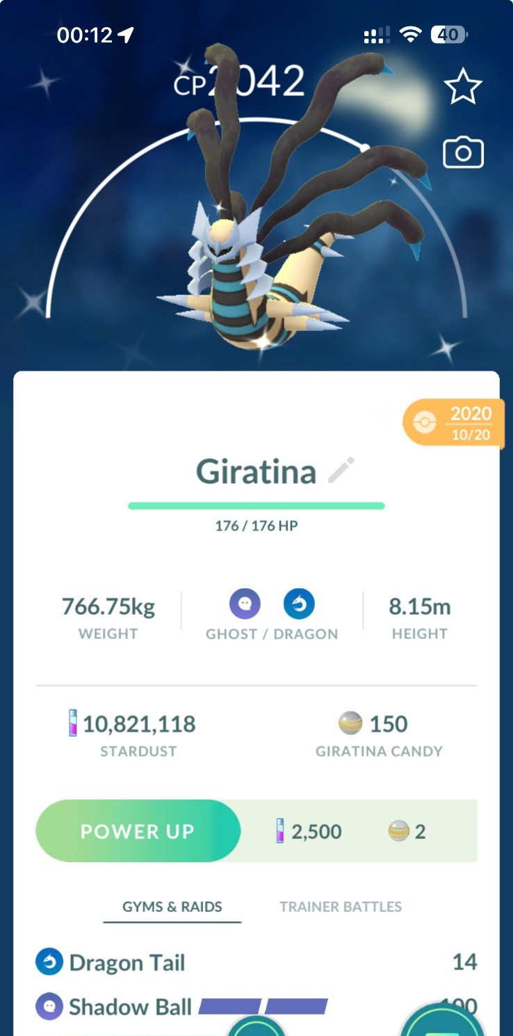 Shiny Giratina Origin Year 2020 Guaranteed lucky – TRADE 1M Stardusts