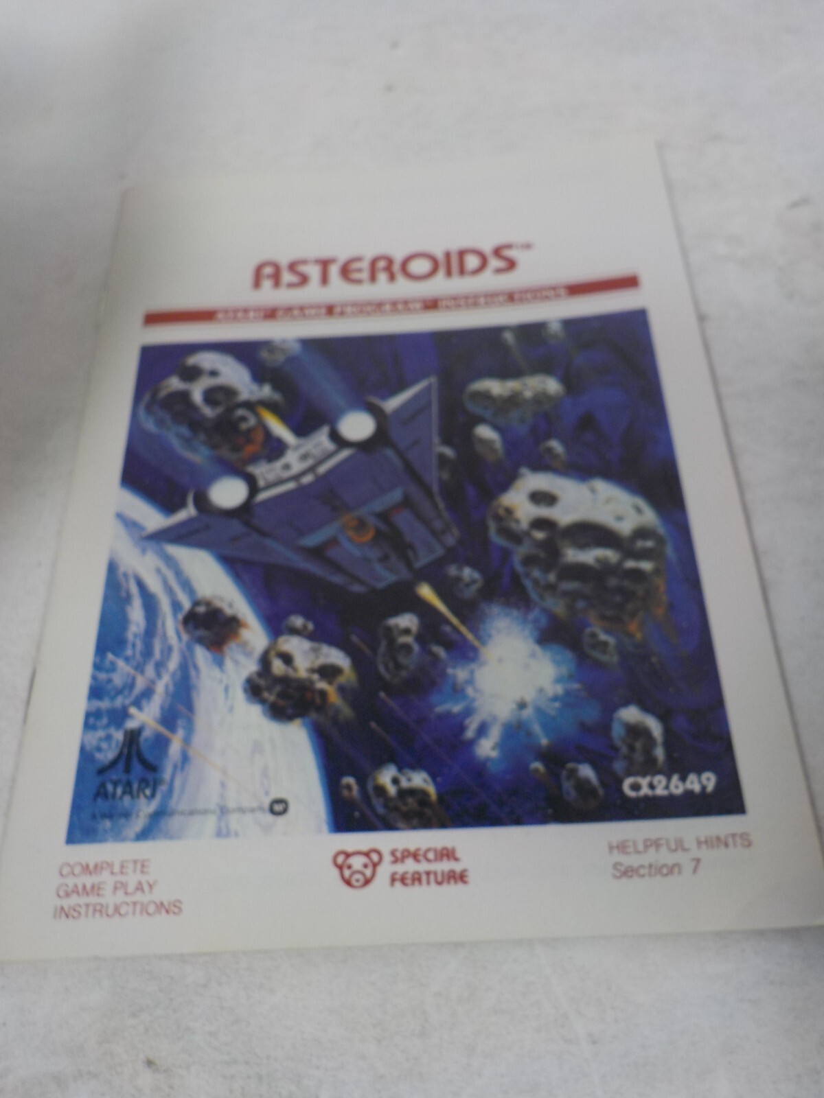 N A129 Atari 2600 Game w/ Manual Lot Asteroids & Defender