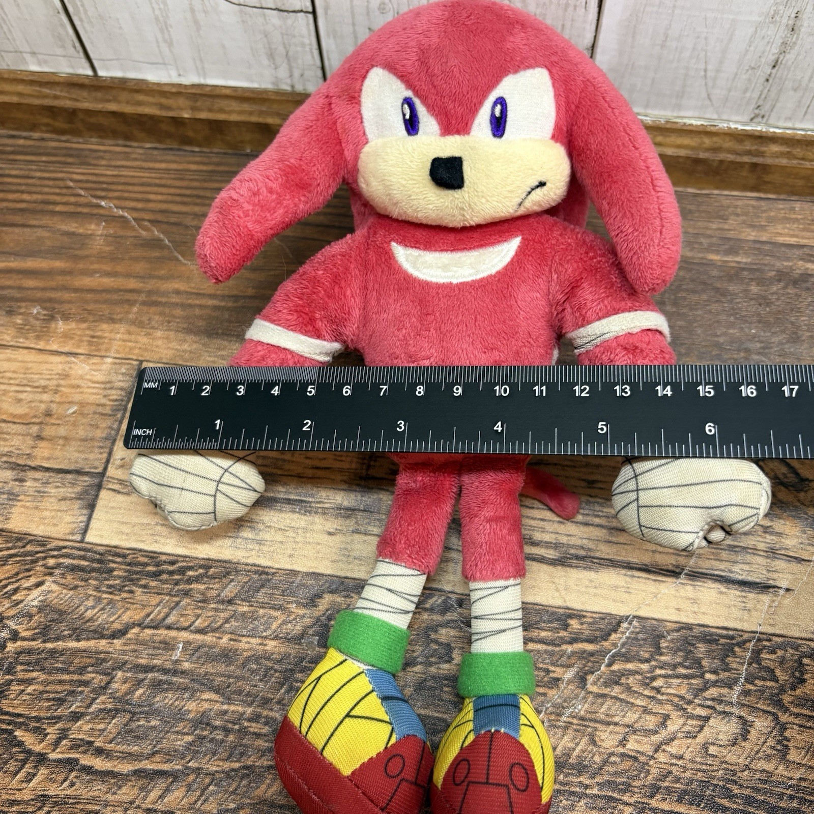 Sonic The Hedgehog Sonic Boom KNUCKLES Plush Toy RARE TOMY 8” 2014