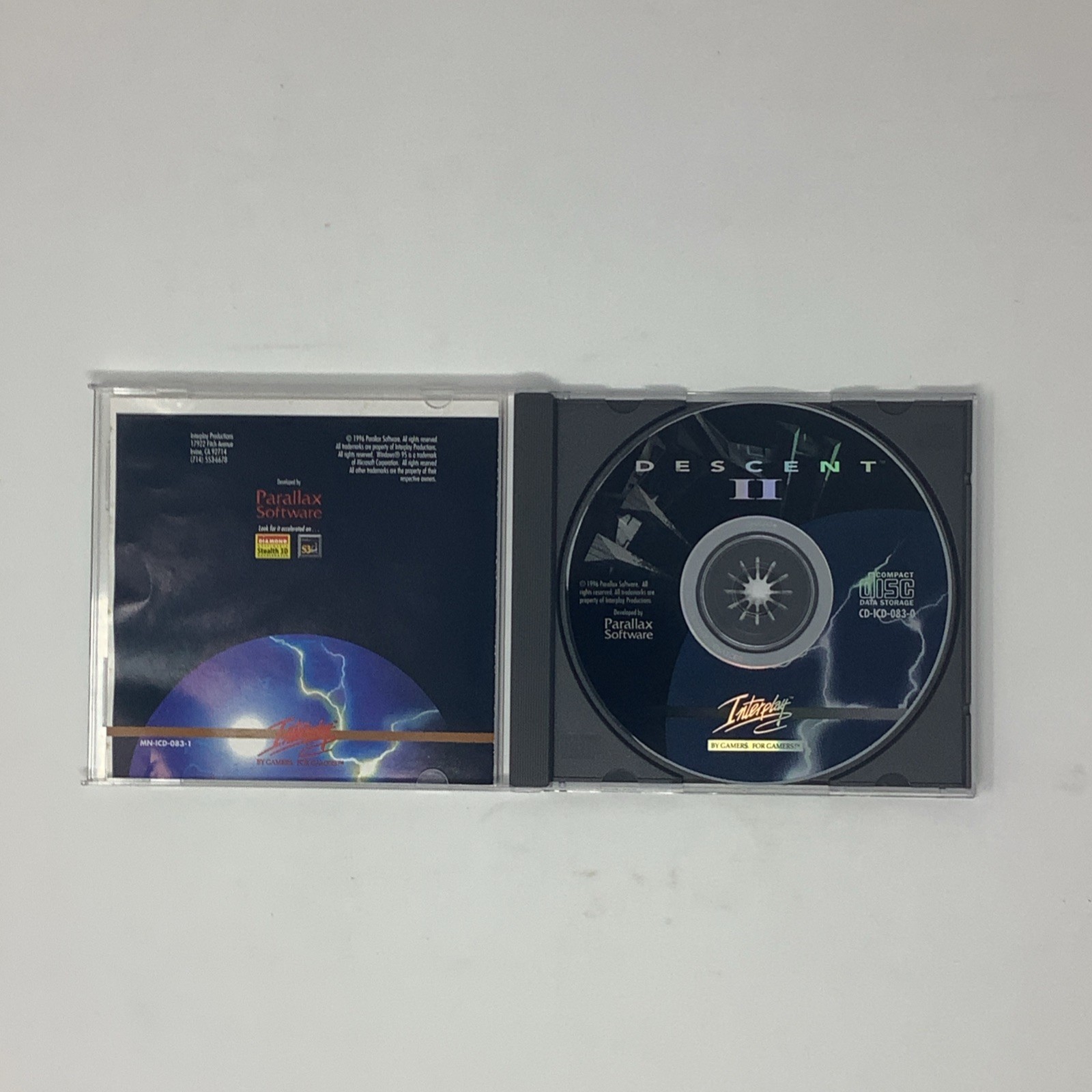Interplay Productions Descent II PC Action Shooter Big Box Windows 95