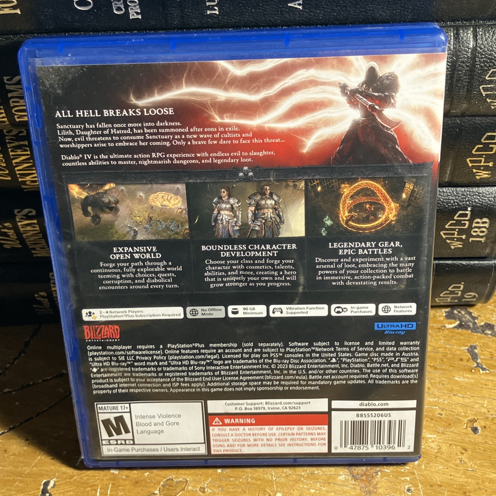 Blizzard Diablo IV PS5 Role Playing Action Game, Online Play, M Rated, NTSC