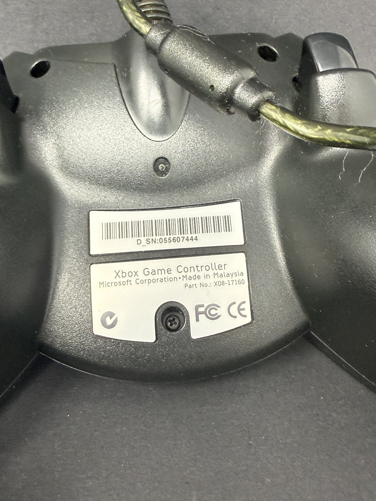 Lot of 2 Original Microsoft Xbox Controller Wired S + Duke No Breakaway Cable