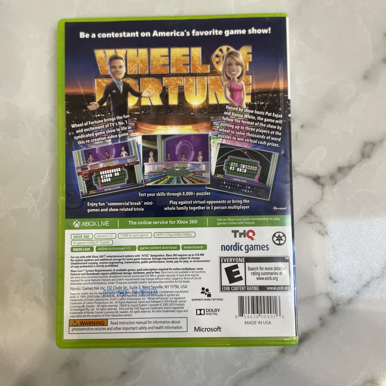 Wheel of Fortune – Xbox 360 Test Your Skills 8.000 and Puzzles