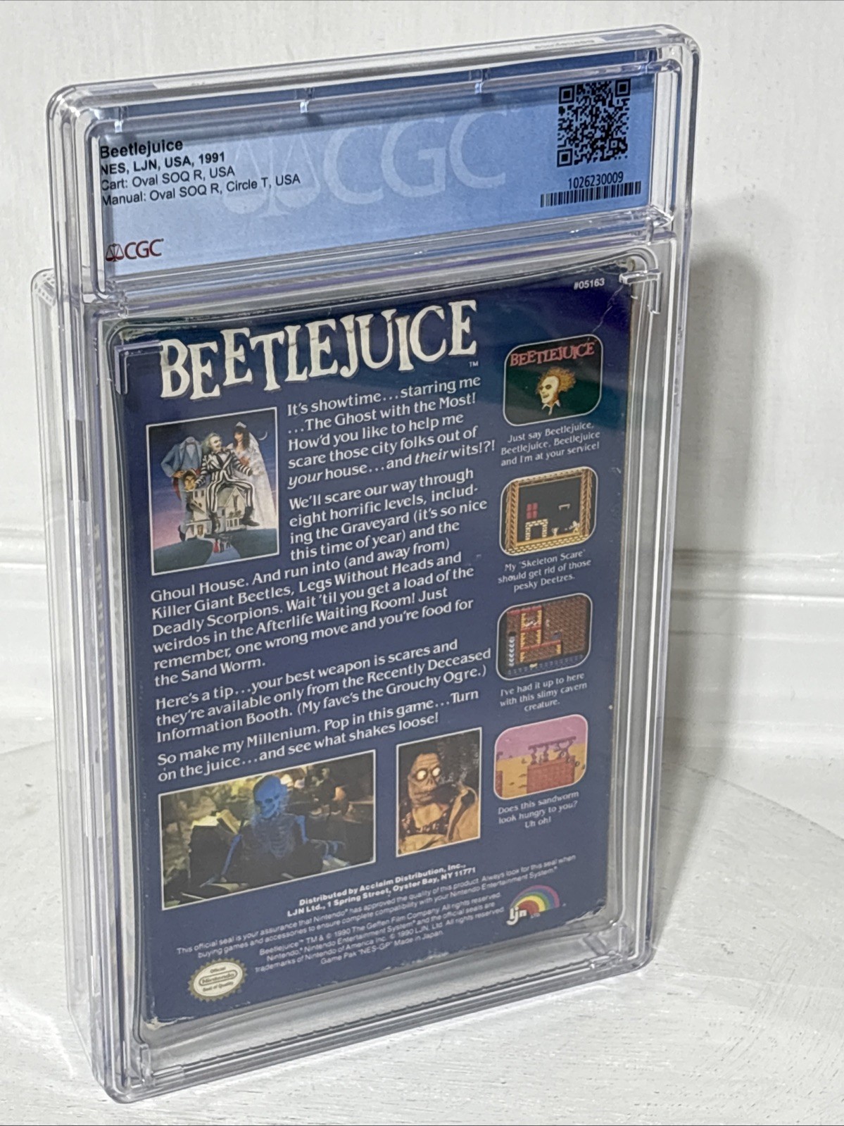 Beetlejuice CGC 7.0 Nintendo Entertainment System 1991 NES CIB RARE