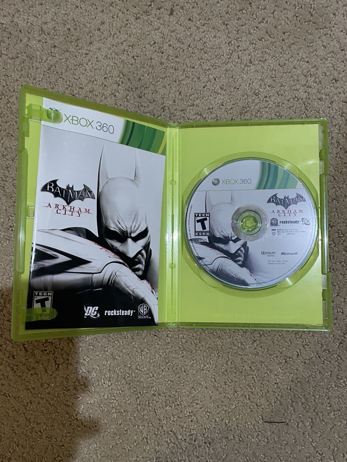 WB Games Batman: Arkham City Xbox 360 Manual Included Multiplayer 3D Compatible