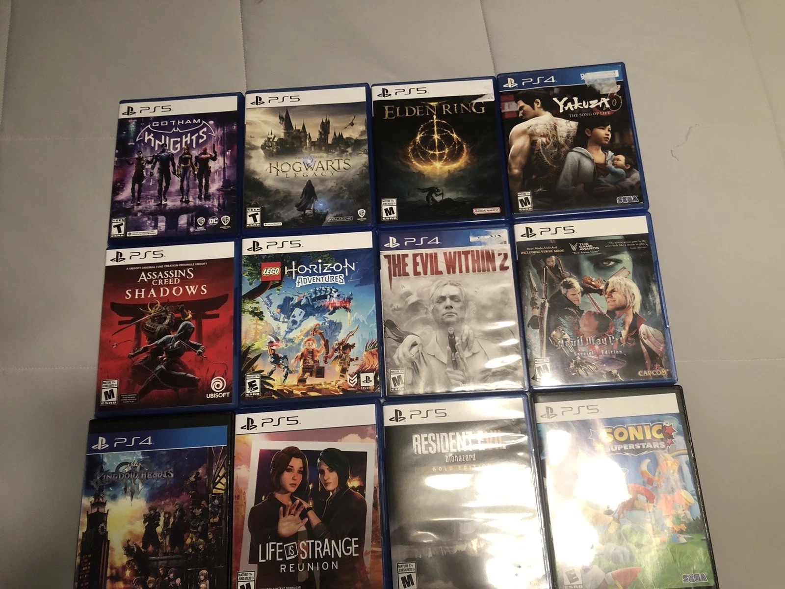 Ps5/ps4 Game Lot Kingdom Hearts Devil May Cry Resident Evil Elden Ring As Is