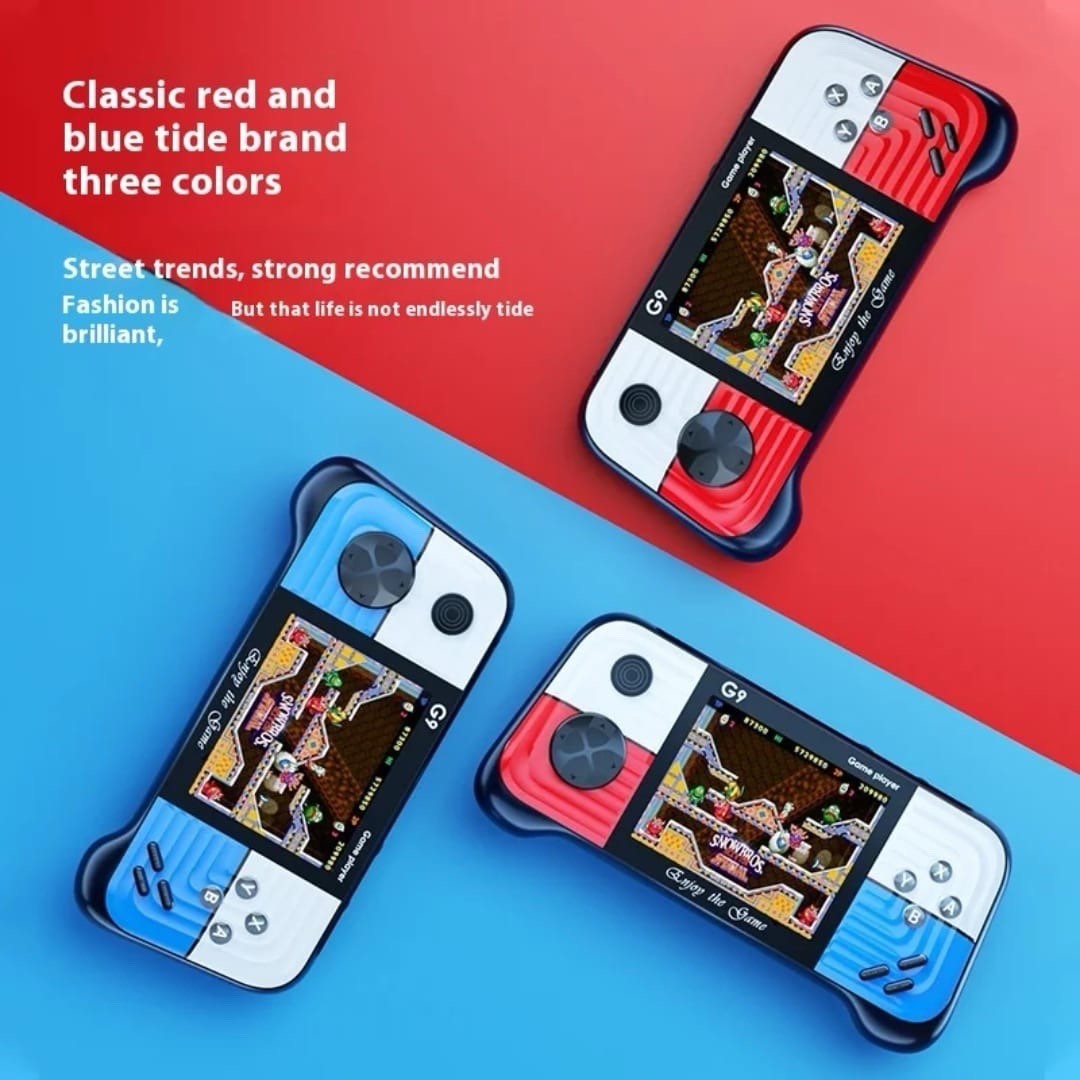 G9 Handheld Game Console 3.0” Screen Red Blue White Black USB-C AV 666 games