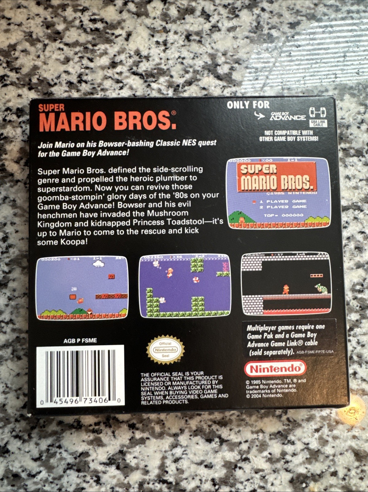 Super Mario Bros. Classic NES Series (Game Boy Advance, 2004) Complete w/Manual