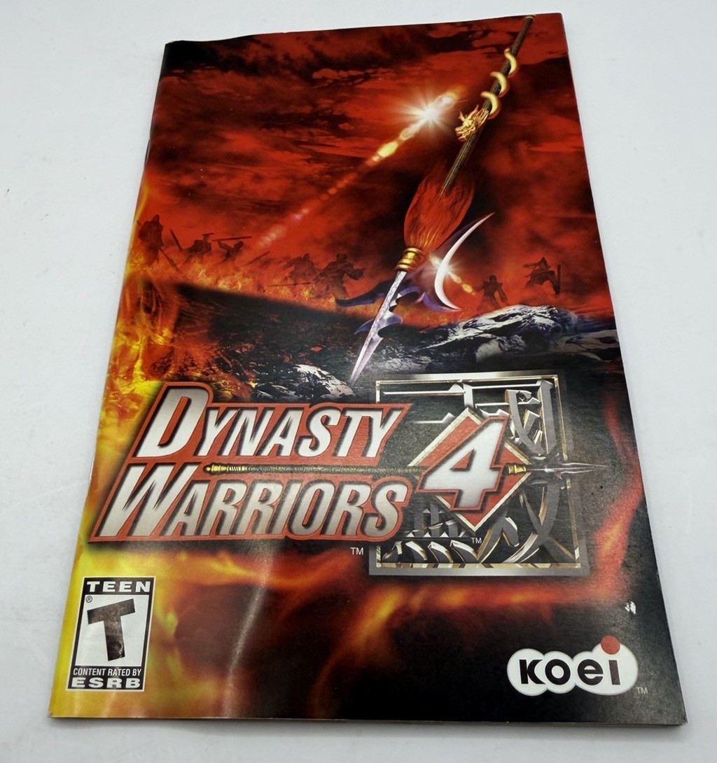 DYNASTY WARRIORS 4 CIB CASE MANUAL DISC W/ REG CARD Playstation 2 PS2 TESTED