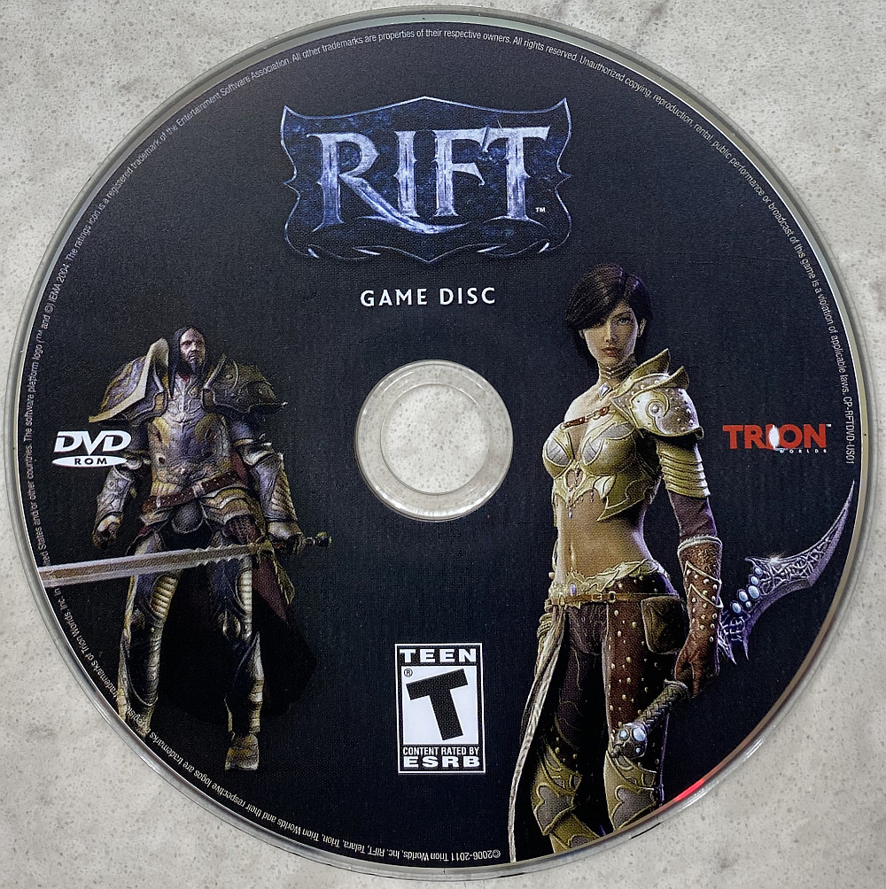 Rift PC DVD-ROM Game (2011, Trion Worlds) w/ Box, Manual, Key Code, Map / Poster