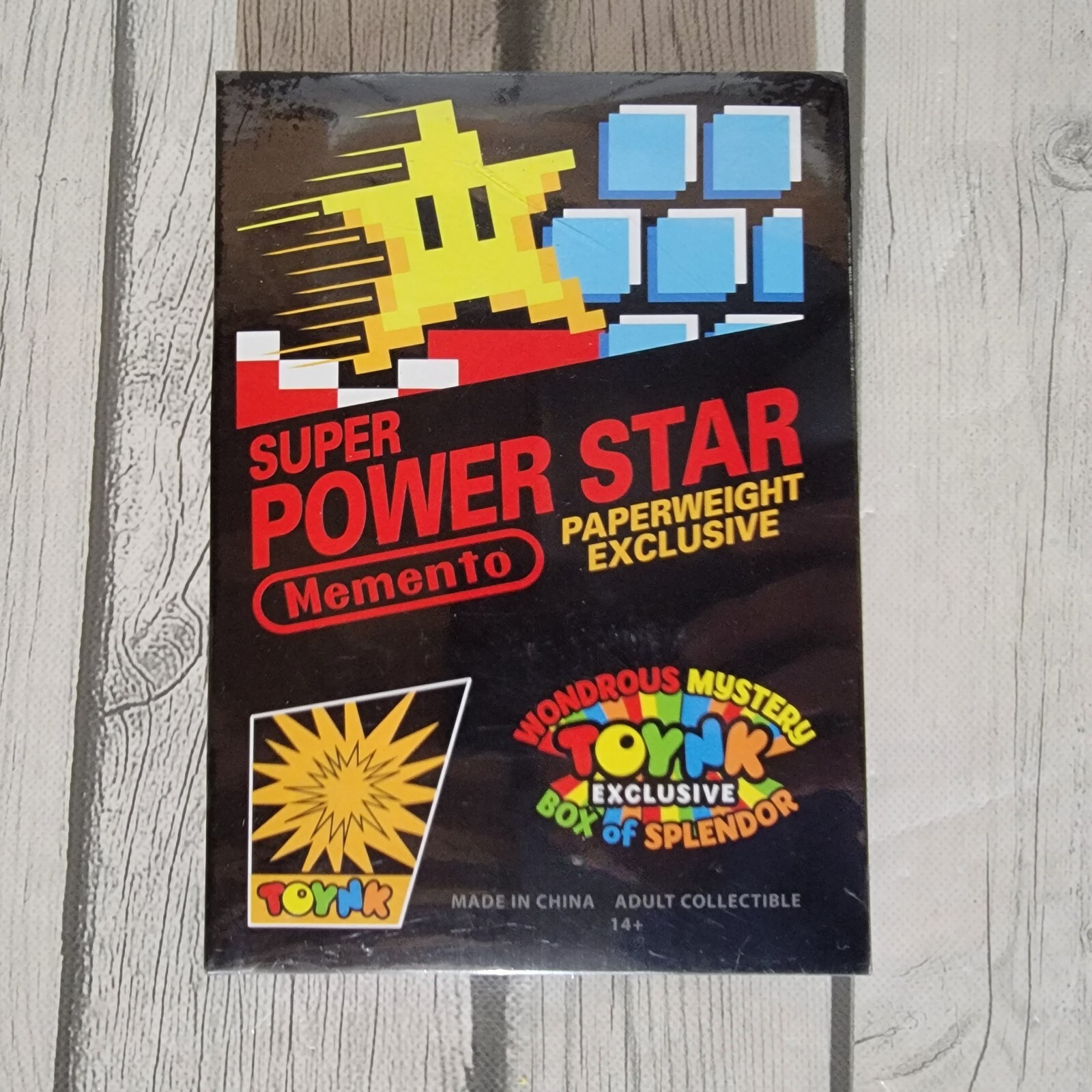 Rare Toynk 8-bit Super Power Star Memento Paperweight Exclusive – Brand New