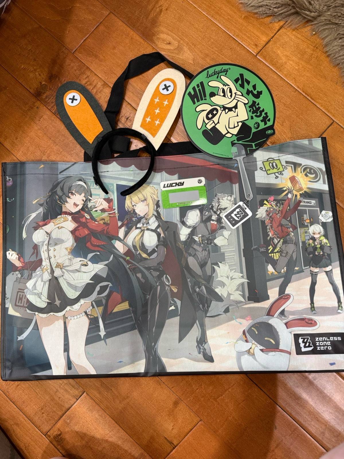Anime Expo 2025 AX Zenless Zone Zero Tote Bag, Fan, Headband Ears & Redemption