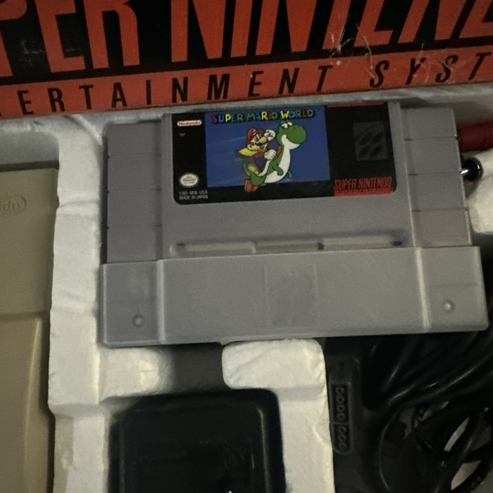 Super Nintendo SNES Console MARIO WORLD SET