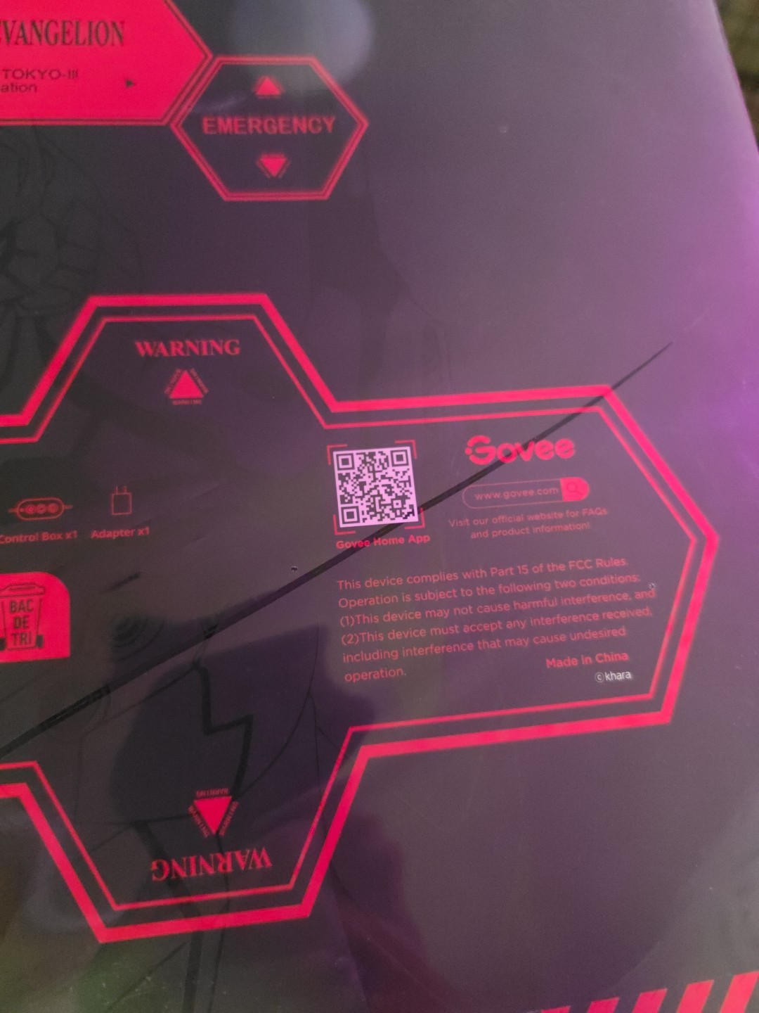 Govee x Evangelion Gaming Wall Light RGBIC Light Bars – Sealed -Limited Edition