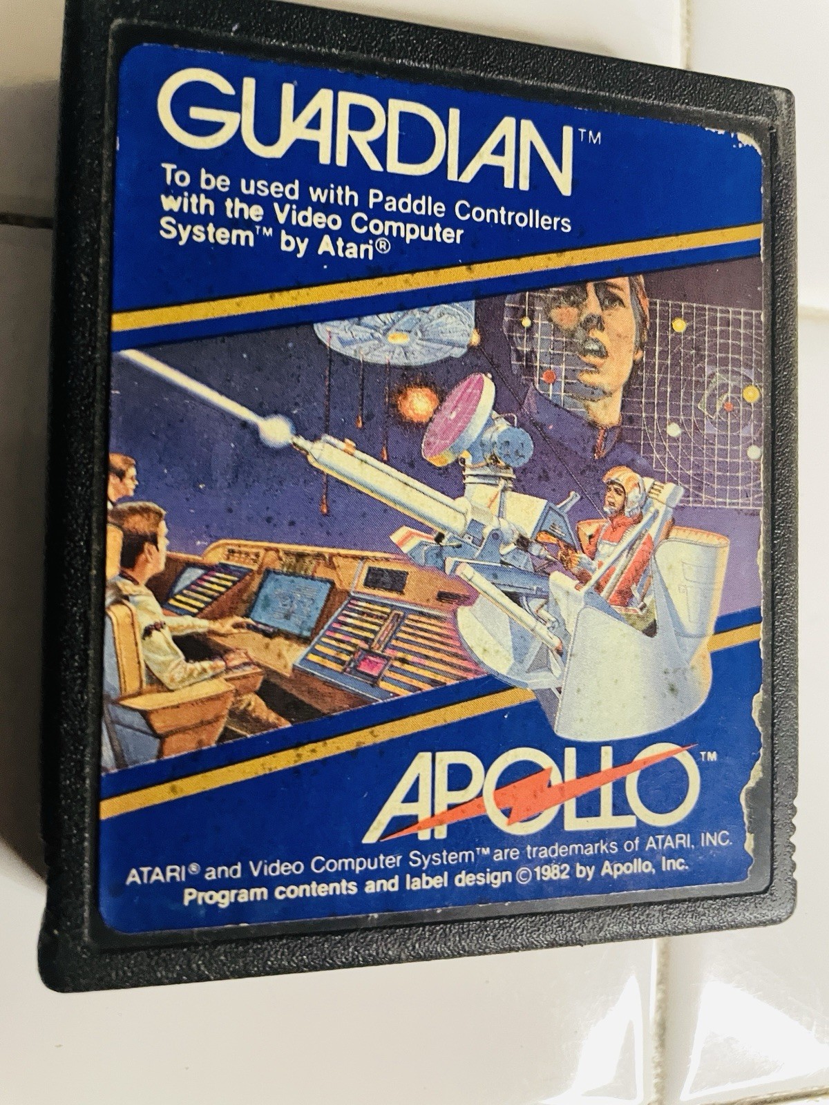 Atari 2600 GUARDIAN Game Cartridge Tested Working Screenshots In Pictures